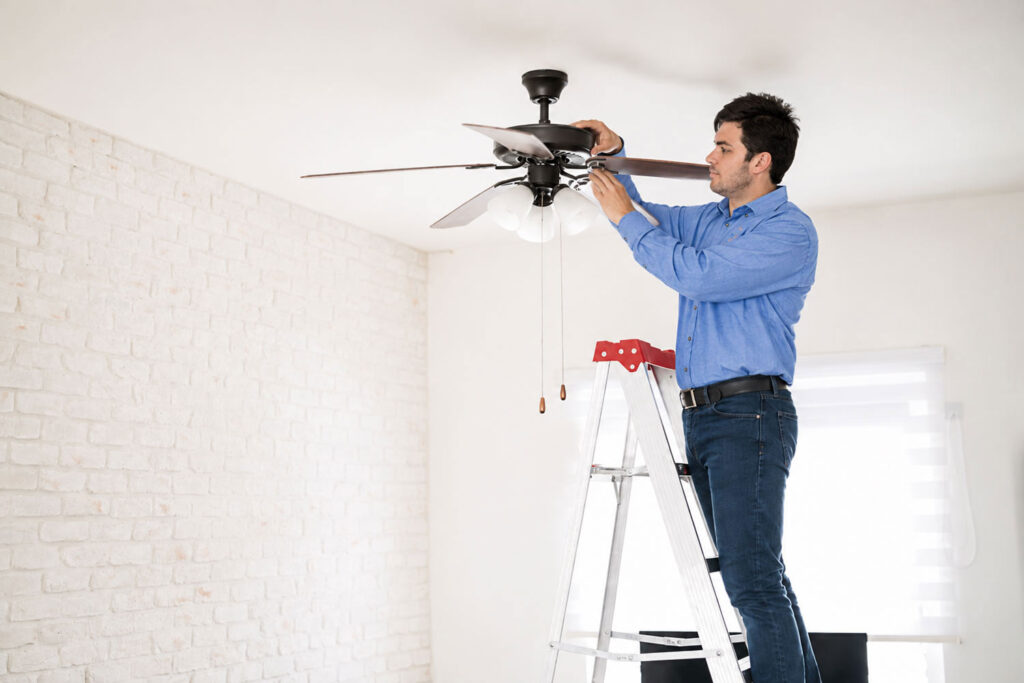 ceiling fan stuck